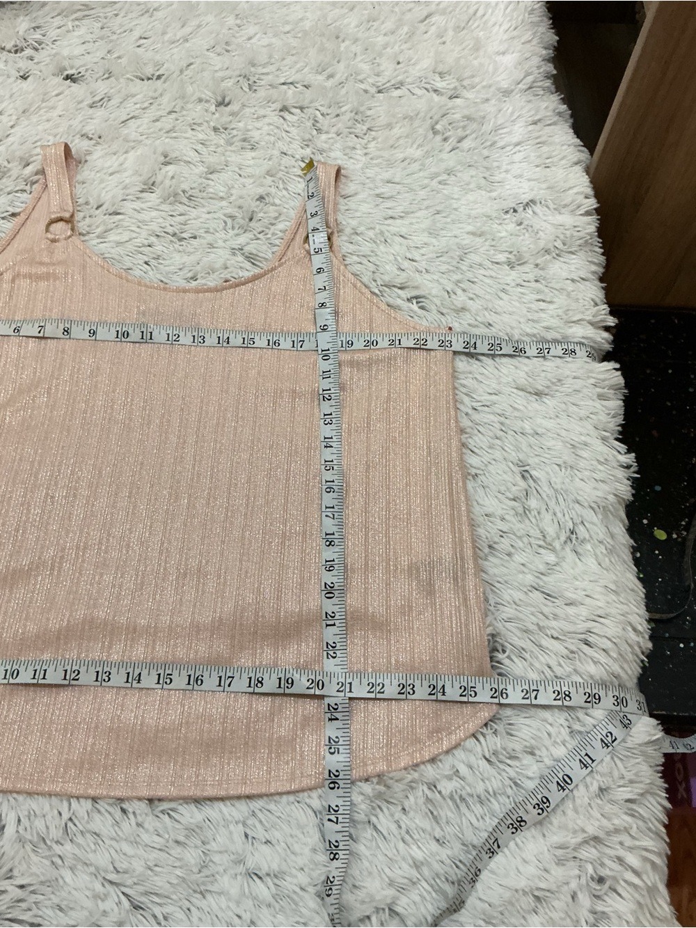NWT Jennifer Lopez XXL Blush Pink Shimmer Ring Strap Tank Top Plus Size - Picture 10 of 11